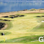 Annual 60-Player Golf Trip to Tobiano Golf Course, Kamloops – First Hole View